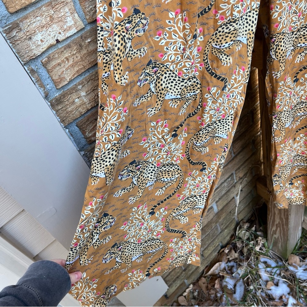 Printfresh Tan Botanical Leopard/Chhetah Pajama P… - image 2